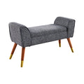 Bancheta gri din material buclat Scarlett