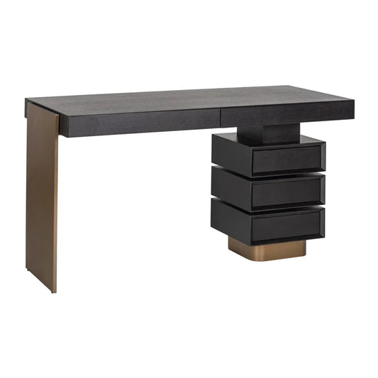 Birou maro gold din MDF si inox Connar