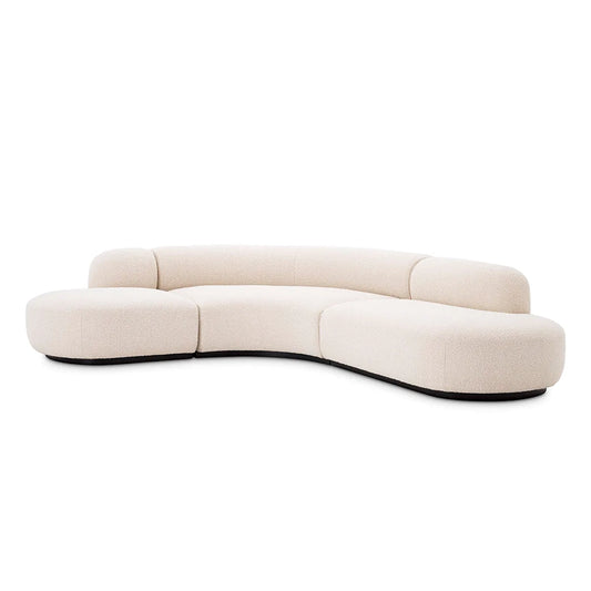Canapea crem din poliester boucle Bjorn L Eichholtz