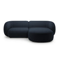 Canapea albastra cu colt 255 cm Boucle Kate Right