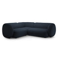 Canapea albastra cu colt boucle Domo Left