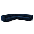 Canapea albastra cu colt din catifea Simetrical Miley - Poetic Store