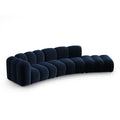 Canapea albastra din catifea Contempo Right Lupine