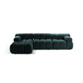 Canapea albastra petrol cu colt boucle Bellis Left