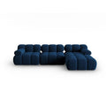 Canapea albastra cu colt din catifea Right Bellis - Poetic Store