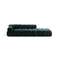Canapea albastra petrol pentru 4 persoane boucle Bellis Right