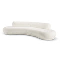 Canapea alb ivory pentru 4 persoane Boucle Flow