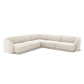 Canapea bej cu colt din catifea Simetrical Miley - Poetic Store