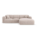 Canapea bej cu colt din chenille Nolio Right