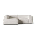 Canapea bej cu colt din material buclat Nuria Left