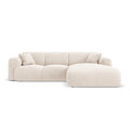 Canapea bej deschis cu colt din chenille Nolio Right