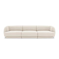 Canapea bej deschis pentru 3 persoane Miley - Poetic Store
