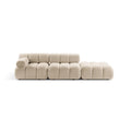 Canapea bej deschis pentru 4 persoane boucle Bellis Right