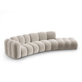 Canapea bej din catifea Contempo Right Lupine