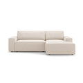 Canapea extensibila cu colt bej Jodie Boucle Right