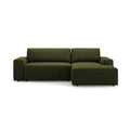 Canapea extensibila cu colt verde Jodie Boucle Right