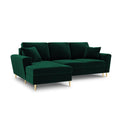 Canapea extensibila cu colt verde Kyoto Left