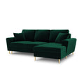 Canapea extensibila cu colt verde Kyoto Right