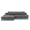 Canapea extensibila gri din chenille Cirrus Left