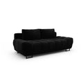 Canapea extensibila neagra din catifea Cirrus
