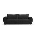 Canapea extensibila neagra din chenille Kaelle