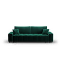 Canapea extensibila verde din catifea Wicklow
