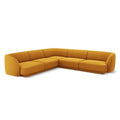 Canapea galbena cu colt din catifea Simetrical Miley - Poetic Store