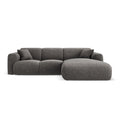 Canapea gri cu colt din chenille Nolio Right