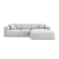 Canapea gri deschis cu colt din chenille Nolio Right