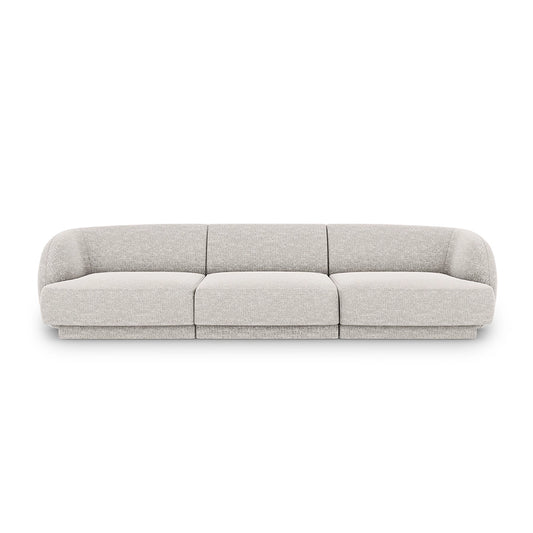 Canapea silver pentru 3 persoane din chenille Miley