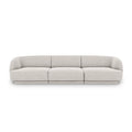 Canapea silver pentru 3 persoane din chenille Miley