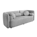 Canapea gri din material buclat 200 cm Art Deco