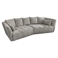 Canapea gri din poliester Royal Boucle