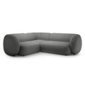 Canapea gri inchis cu colt boucle Domo Left