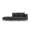 Canapea modulara neagra pentru exterior Fiji Left