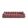 Canapea modulara roz pentru 3 persoane Bellis - Poetic Store