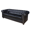 Canapea neagra Chesterfield Invicta Interior