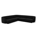 Canapea neagra cu colt din catifea Simetrical Miley - Poetic Store