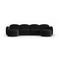 Canapea neagra din catifea Panoramic Blair