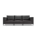 Canapea neagra pentru exterior cu 3 locuri Fiji