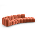 Canapea roz din catifea Contempo Right Lupine