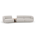 Canapea silver pentru 3 persoane din chenille Coffe Miley