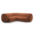 Canapea teracota cu colt boucle Domo Left
