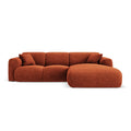 Canapea teracota cu colt din chenille Nolio Right