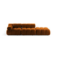 Canapea teracota pentru 4 persoane boucle Bellis Right