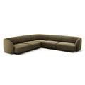Canapea verde cu colt din catifea Simetrical Miley - Poetic Store