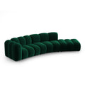 Canapea verde din catifea Contempo Right Lupine