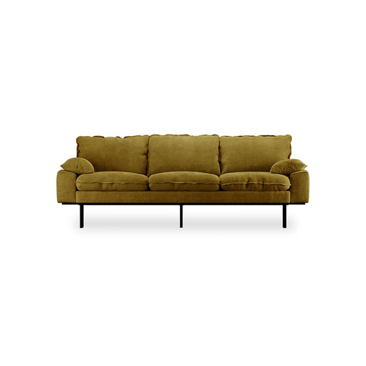 Canapea verde olive pentru 3 persoane Retro HKliving