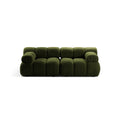 Canapea verde pentru 2 persoane boucle Bellis