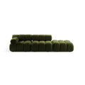Canapea verde pentru 4 persoane boucle Bellis Right